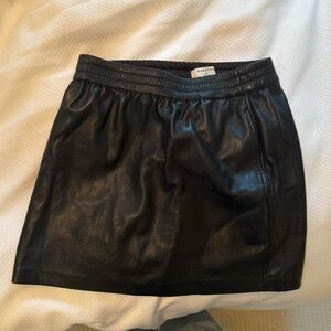 Babaton faux leather Black Mini Skirt